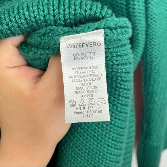 Chadwick green long button down knit cardigan sweater women's size 1X - Picture 4 of 6